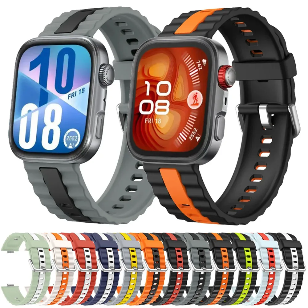 Cinturino in silicone per Huawei Watch Fit 4 Pro Cinturino sportivo abbinato ai colori alla moda per accessori Huawei Watch Fit 4/3