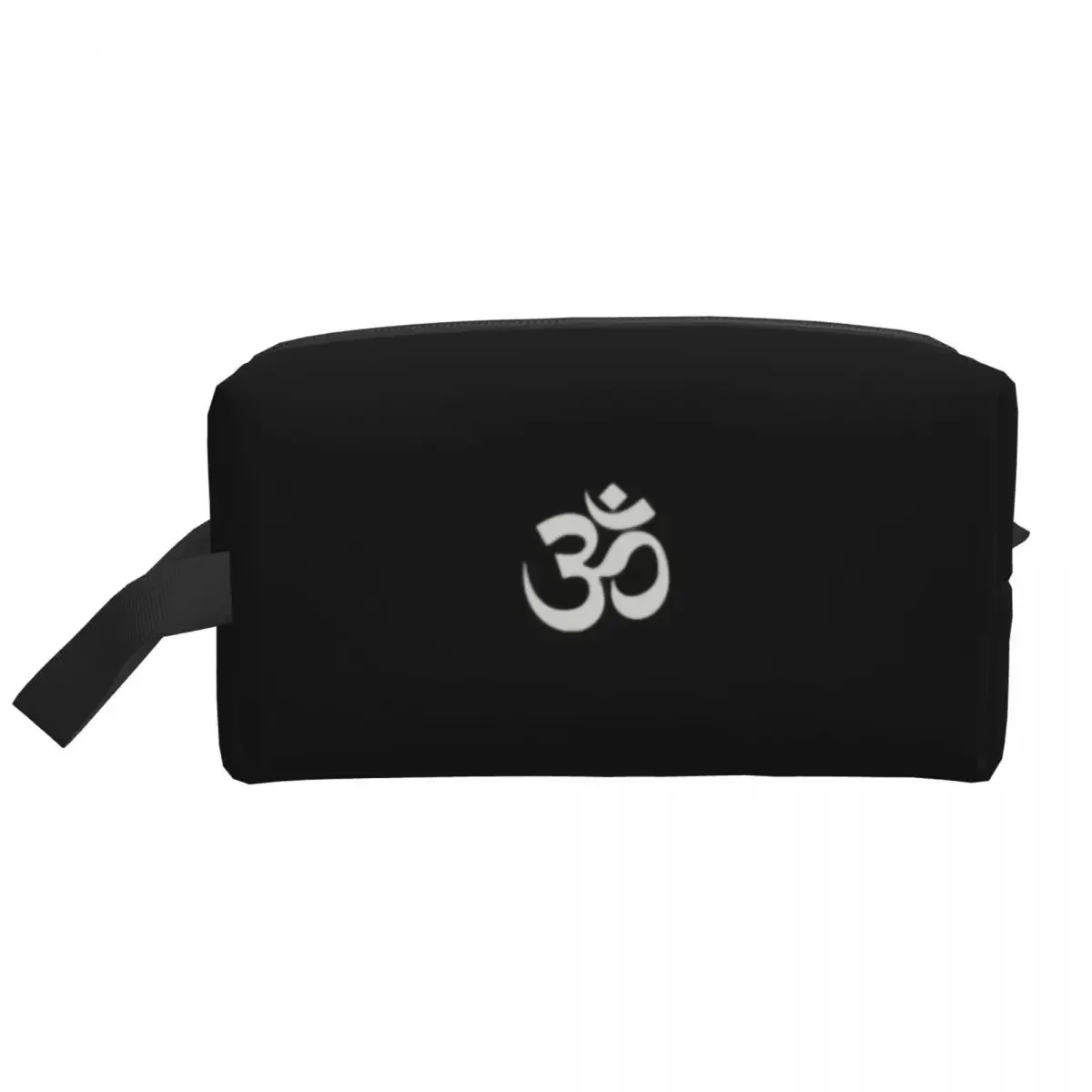 Om Symbol Cosmetic Bag Women Kawaii Big Capacity Yoga Spiritual Meditation Buddhism Aum Makeup Case Beauty Storage Toiletry Bags