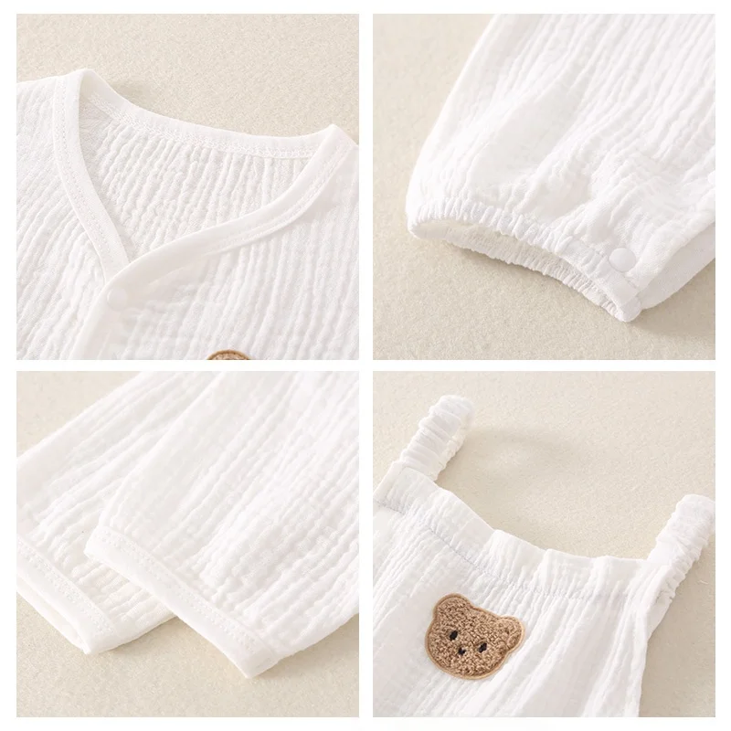 Adorable Baby Outfit Set Spring Summer Long Sve Onesie Trendy Baby Clothes Tee Piece Set High Waist Cotton Rer