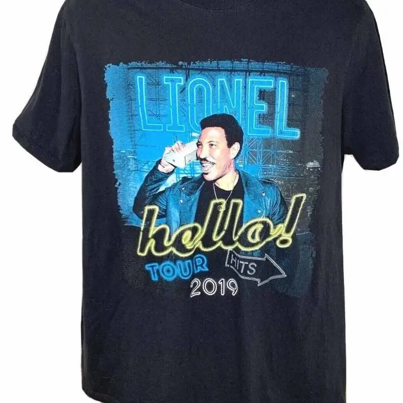 Футболка Lionel Richie Hello Hits Tour 2019, классическая черная, размер S 4XL