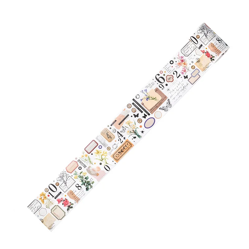 6 Styles Washi Paper Tape Retro Museum Series Retro DIY Handheld Decoration Material Recycling Stickers