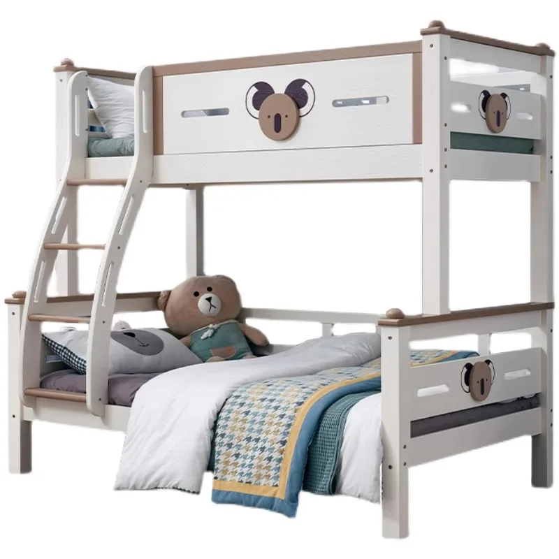 All solid wood children's bed High and low  Small apartment Mother and child Upper and lower bed Adult upper and lower