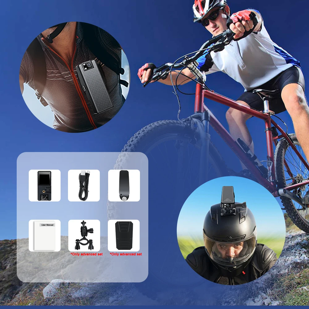 Vandlion A39 Mini-Sportkamera 1,54" LCD-Bildschirm 3000mAh 10 Stunden Dauervideoaufnahme Bewegungserkennung Sport-DV-Bodycam – Detail 5