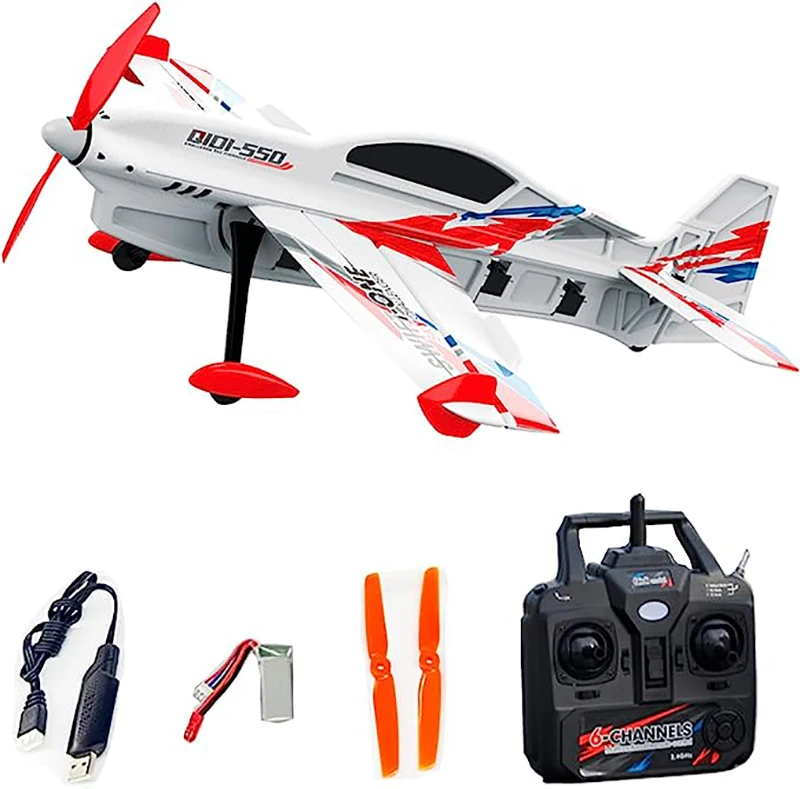 QIDI-550 3D RC-vliegtuig 500 mm spanwijdte Hangende stunt met één sleutel met 6-assige gyro Windbestendig vluchtcontrole RTF-vliegtuig