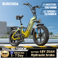 OTIDA 2025 NEW AZ20 1000W45KM/H 20 Inch Electric Bicycle 48V20AH Lithium Battery Ebike 4.0 Fatbike Electric Bike For Adults