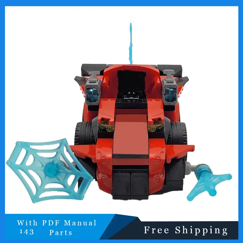 143 pièces vente chaude MOC rouge célèbre vitesse voiture de sport blocs de construction modulaires modèle enfants éducation bricolage assemblage jouets Festival cadeau