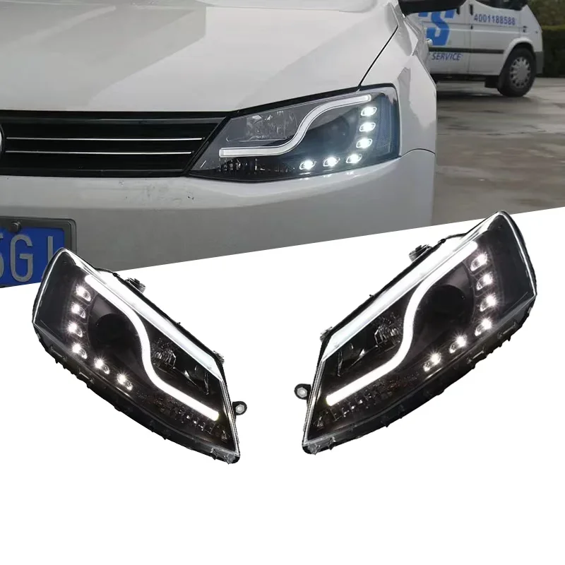 For Jetta Headlight Lamp 2012-2018MK6 LED Projector Lens Animation Dynamic Signal Headlight Drl Auto Parts