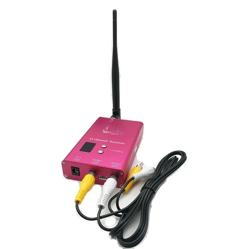 8W 1.2G 4 Channel Wireless AV Transmitter Receiver Audio Video Signal Transmitter For CCTV Camera Image Transmission