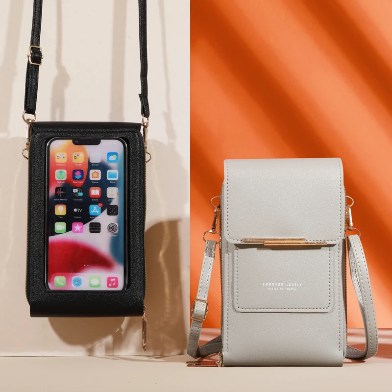 Women Bags Soft Leather Wallets Touch Screen Cell Phone Purse Crossbody  Shoulder Strap HandbagFor Female Cheap Womens Bags - AliExpress 1524