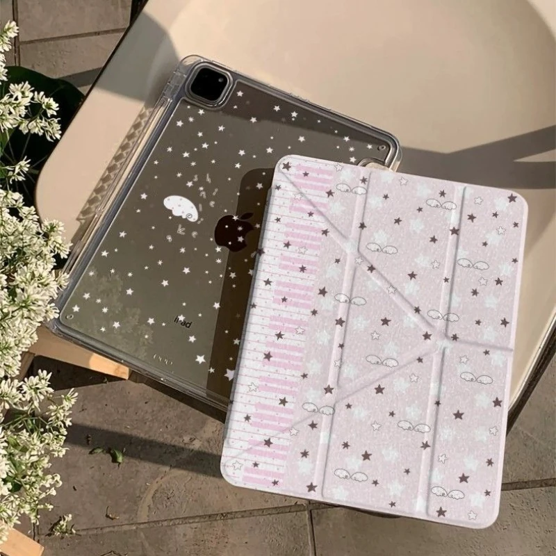Capa Plana 3+Y-fold para Samsung Galaxy Tab S10 Lite S7 S8 S9 11 Polegadas A9 A11 Plus 11 S7 S9 S10 Plus 12.4 Polegadas A8 10.5 Polegadas Wings
