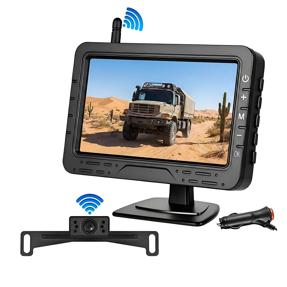 43-inch-wireless-backup-camera-reverse-monitor-ir-night-vision-waterproof-rear-view-license-plate-cam-for-car-rv-van-trailer