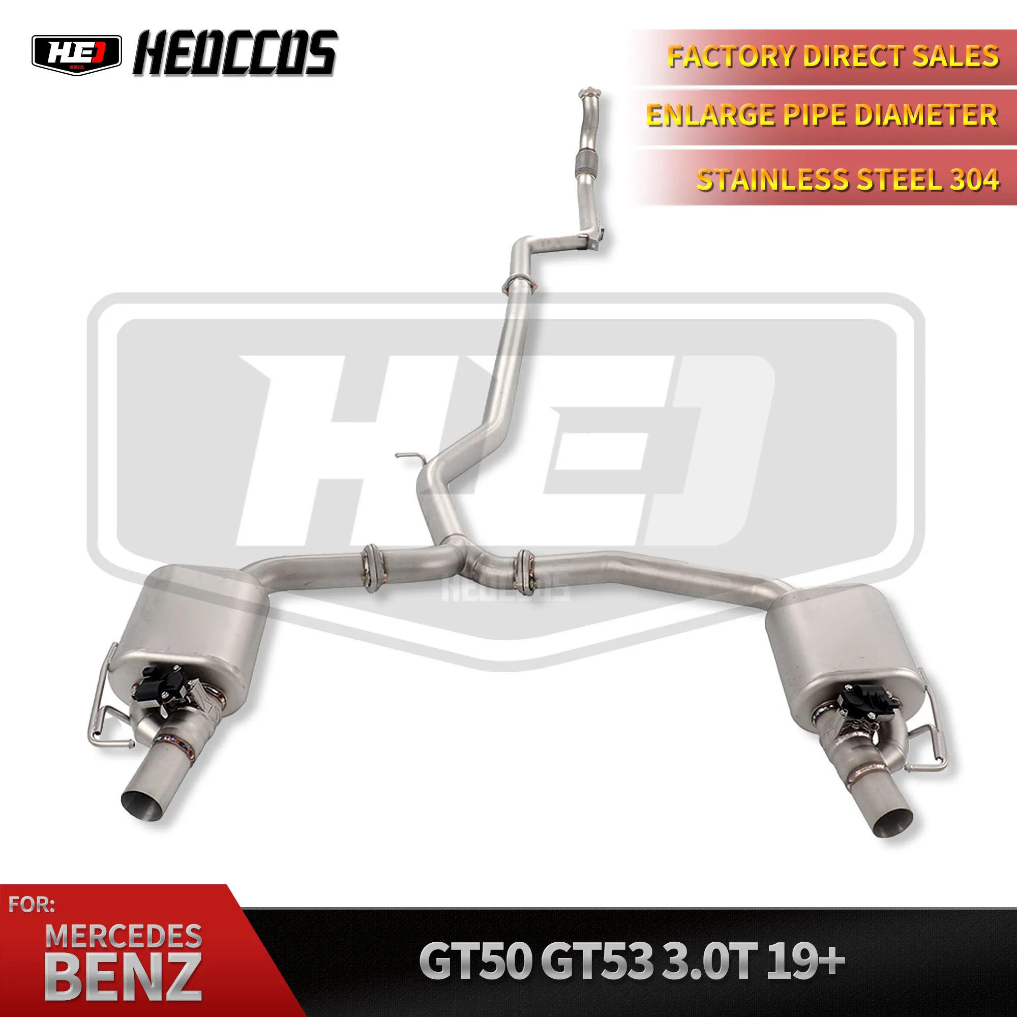 

HEO OEM Racing Exhaust Pipe Muffler for Mercedes-Benz AMG GT50/GT53 3.0T 2019-2023 Car Exhaust Pipes Stainless Steel Catback