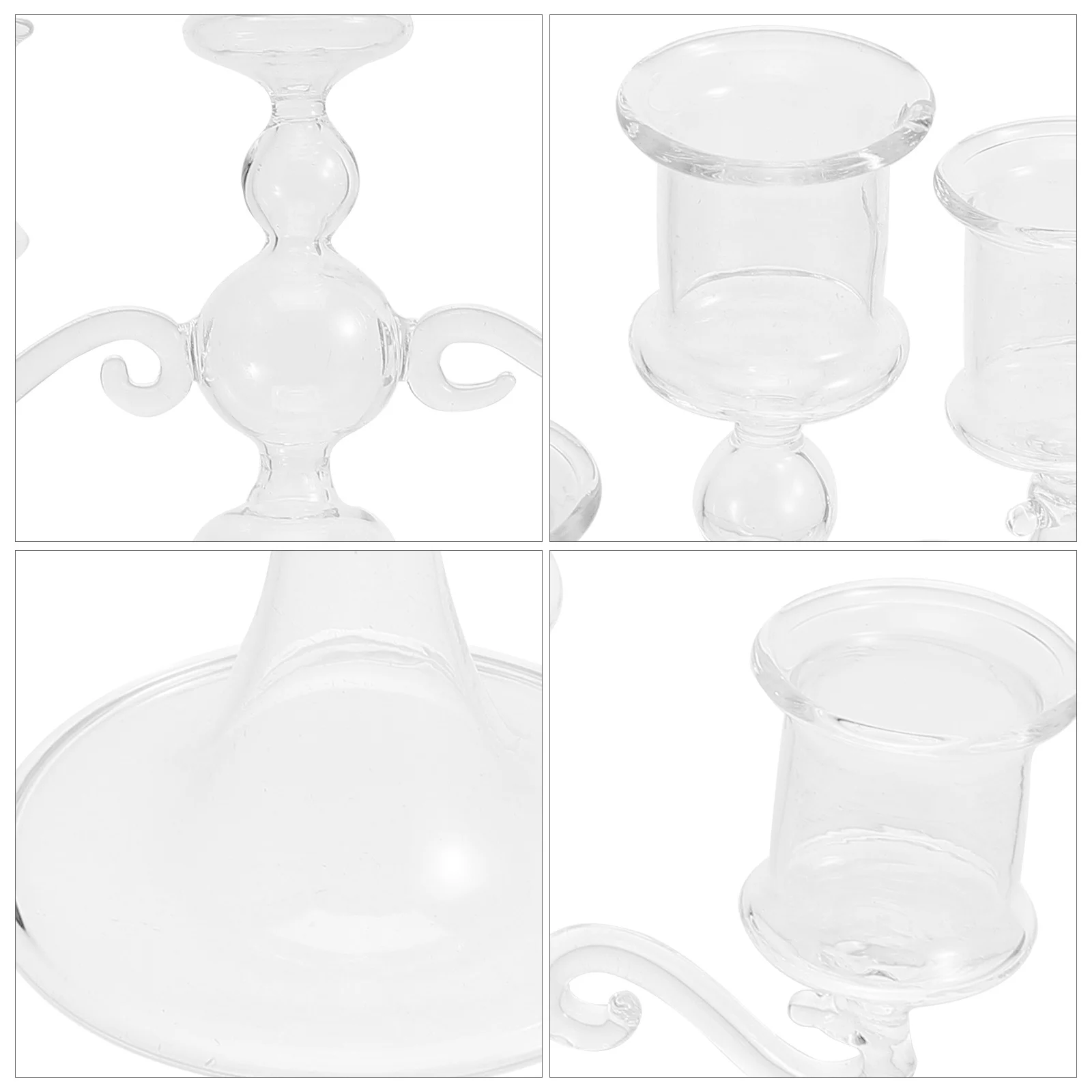 

Modern Style Glass Candlestick Adornment Delicate Light Luxury for Everyday Use and Special Occasions Glass Holder