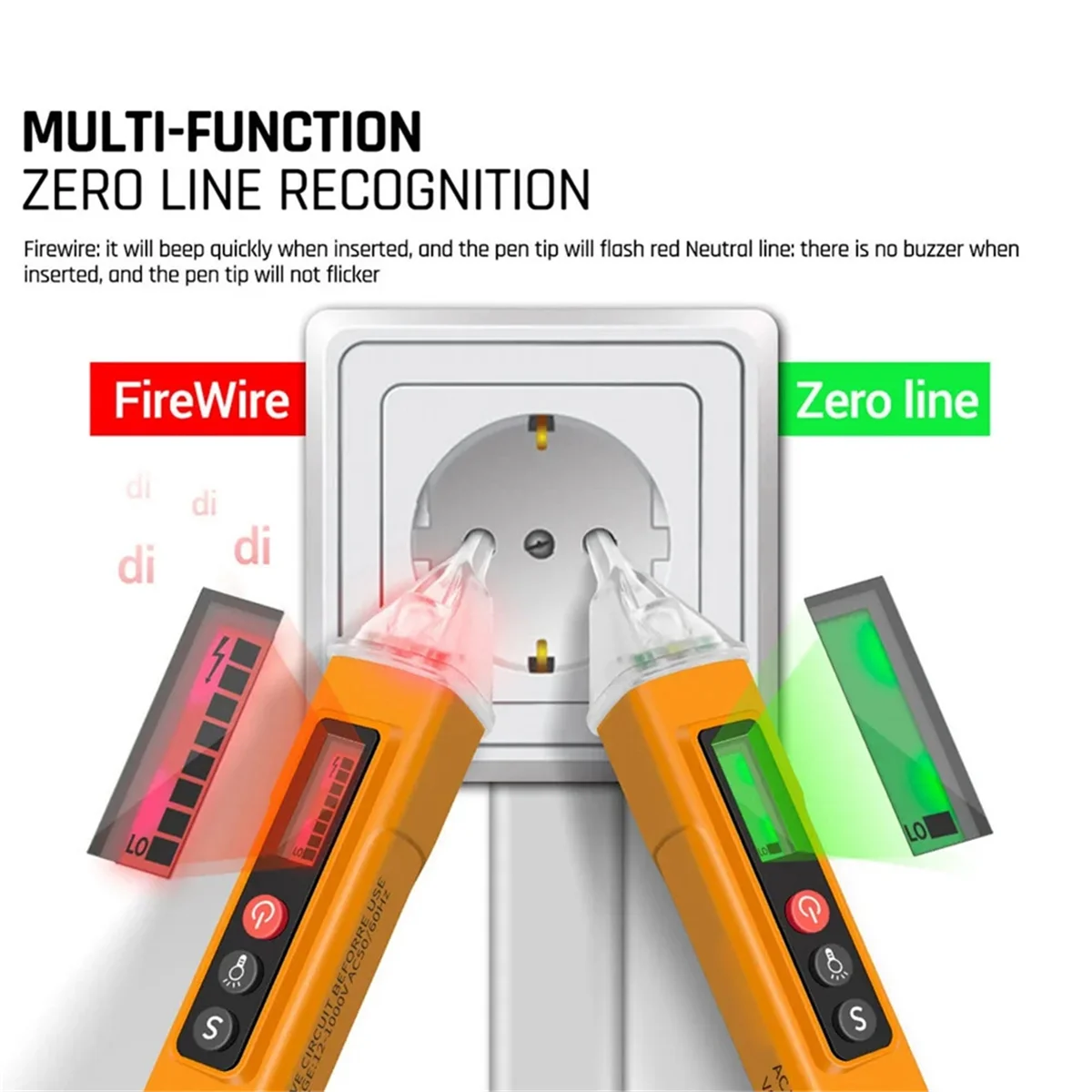 A002 New Meter Electric Sensor Test Pencil VC1010 12V to 1000V Current Digital Voltage Detectors Smart Tester Pen