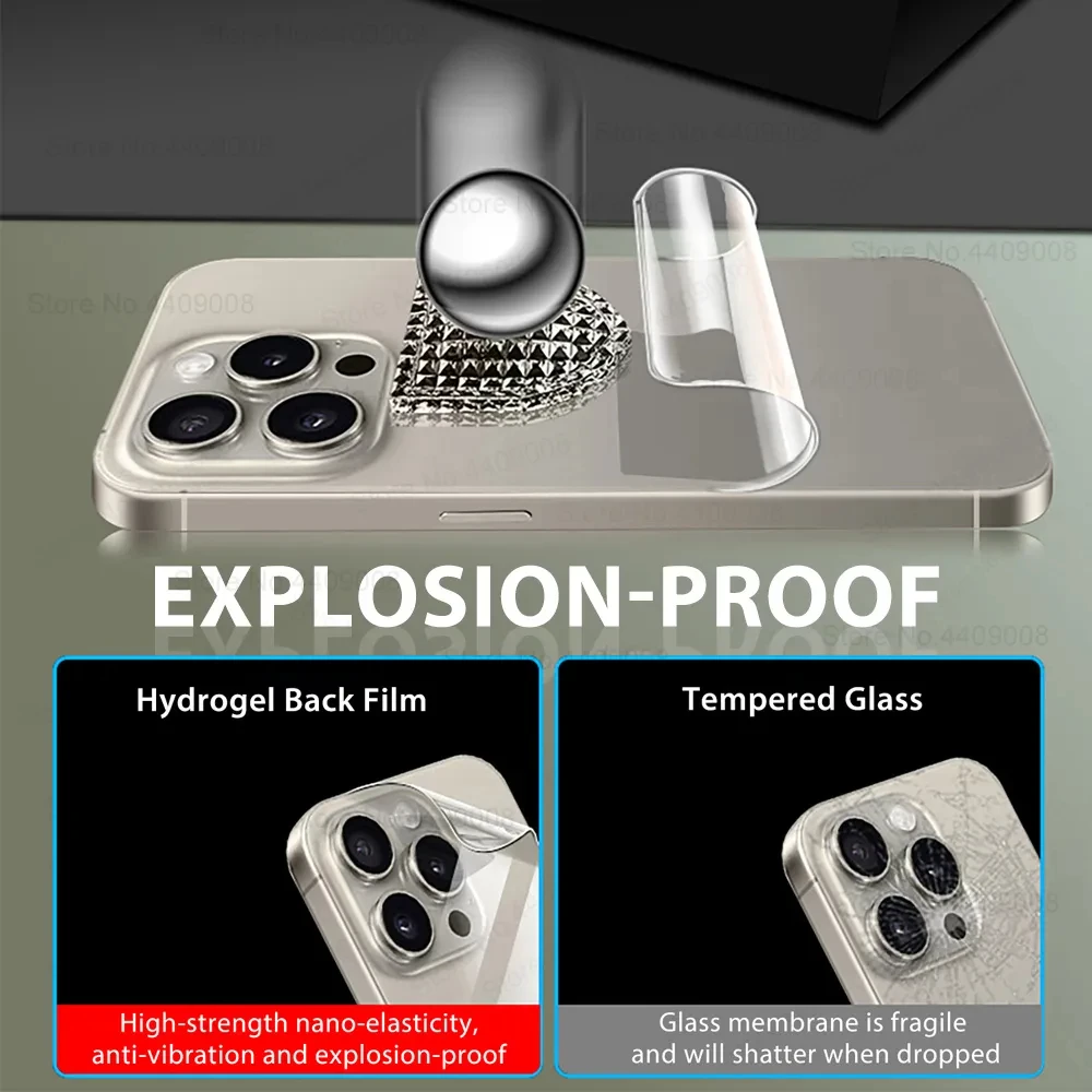 4pcs Front Back Hydrogel Soft Film For iPhone 13 12 11 14 15 Pro Max Mini 7 8 Plus X XR XS Max Full Cover Screen Protector Film image 5