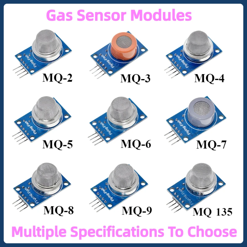 

MQ-2 MQ-3 MQ-4 MQ-5 MQ-6 MQ-7 MQ-8 MQ-9 MQ-135 Detection Smoke methane liquefied Gas Sensor Module For Arduino Starter