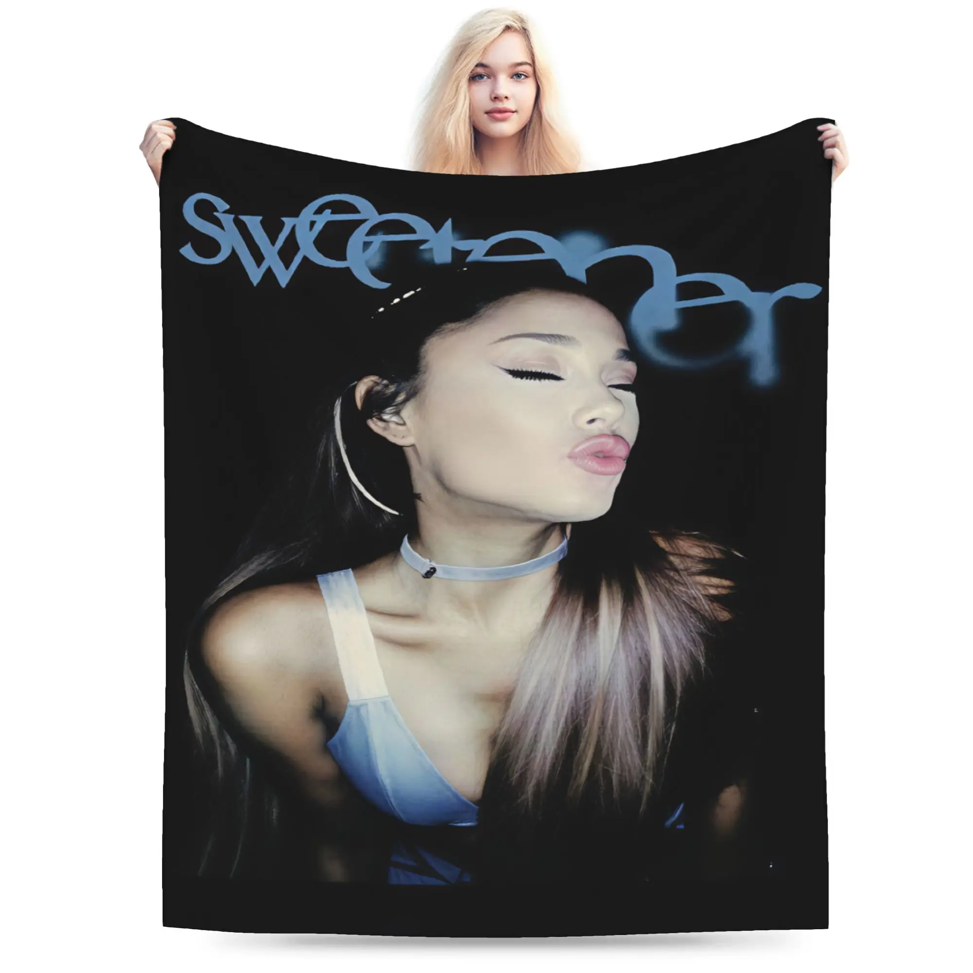 Arianas Grande  Comfortable Blankets For Chair Sofa Bed  Funny Bedding Throws Winter Travel Office Flannel Bedspread
