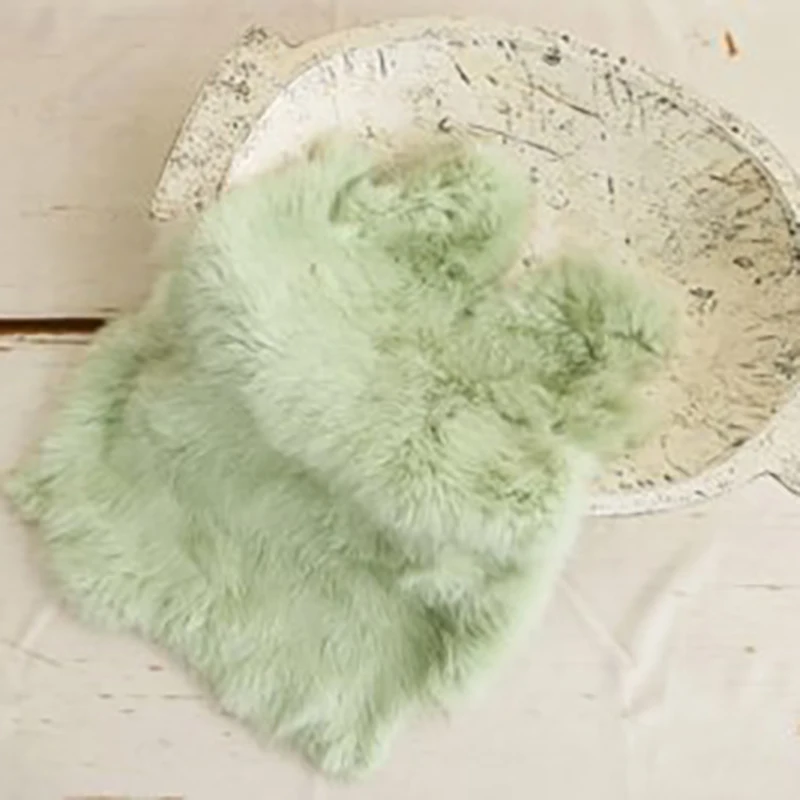 Tapis en peau de mouton pour photographie de nouveau-né, accessoires de prise de vue en studio, couverture de fond pour bébé garçon et fille