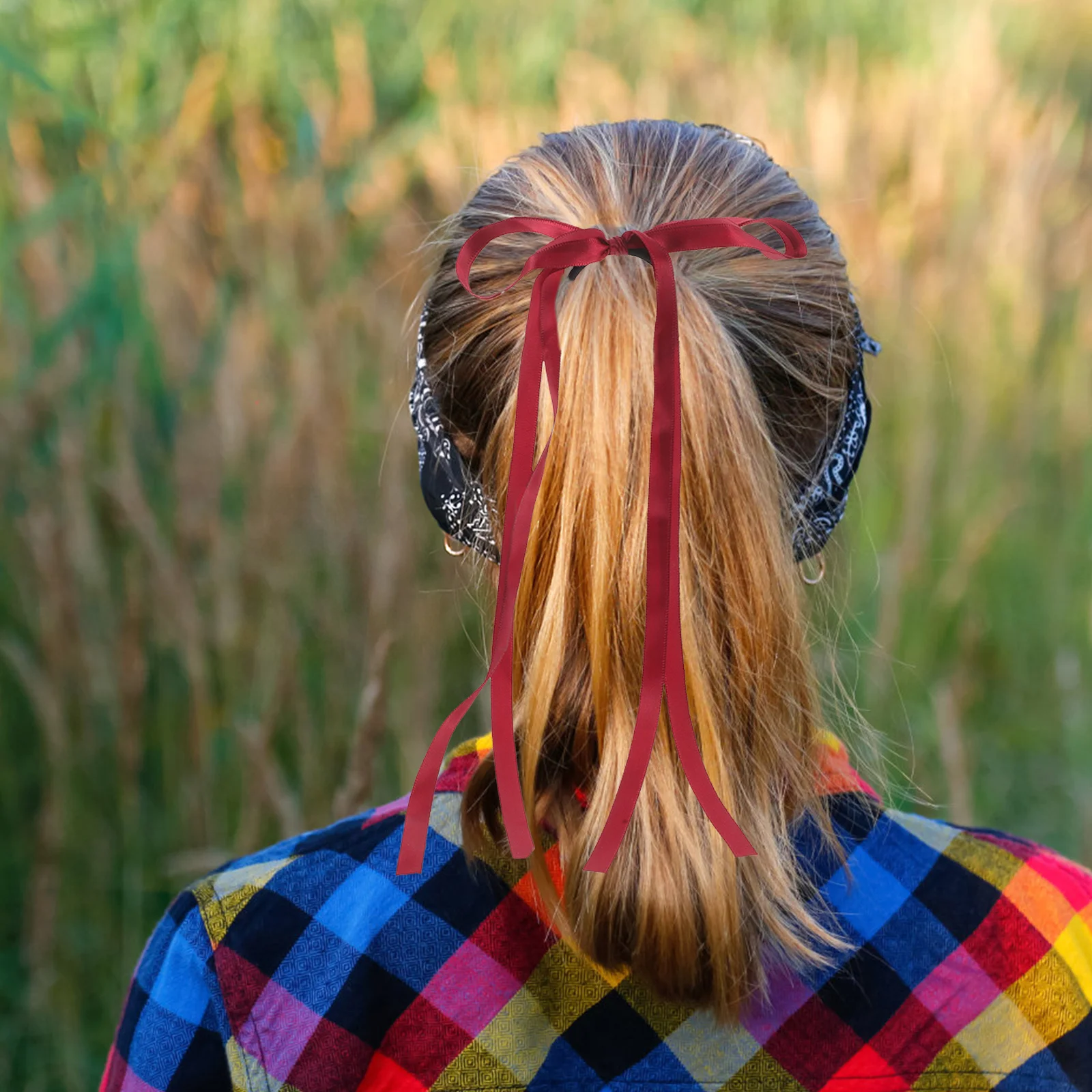 

Bow Tie For Women Elastic Fabric Ponytail Holder Lightweight Comfortable Hair Accessories Daily Use Girls Teens Hair Bands