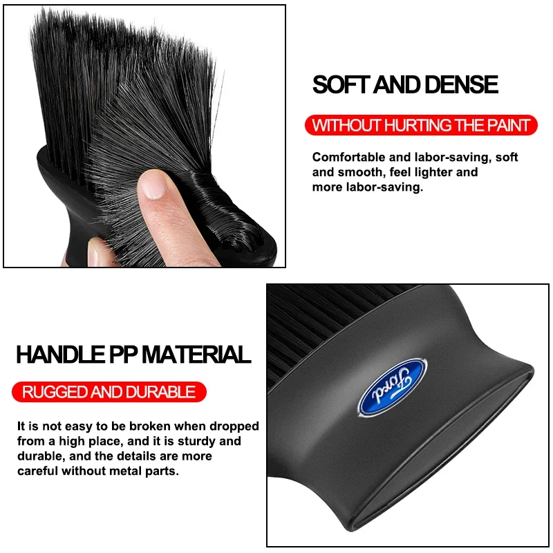 Car Styling Auto Dust Removal Brush Cleaning Brush Cleaning Tool For Ford Mk2 Mk3 Mk4 Mk5 Mk7 Fiesta FOCUS 2 3 4 Car Accessories