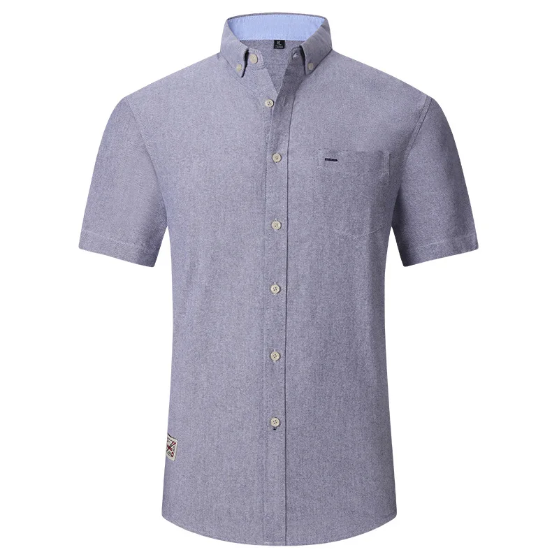 Summer Men's Short Sleeve Cotton Shirt Casual Beach Shirts Regular Outdoor Streetwear Button-Down Basic T Shirts with Pocket