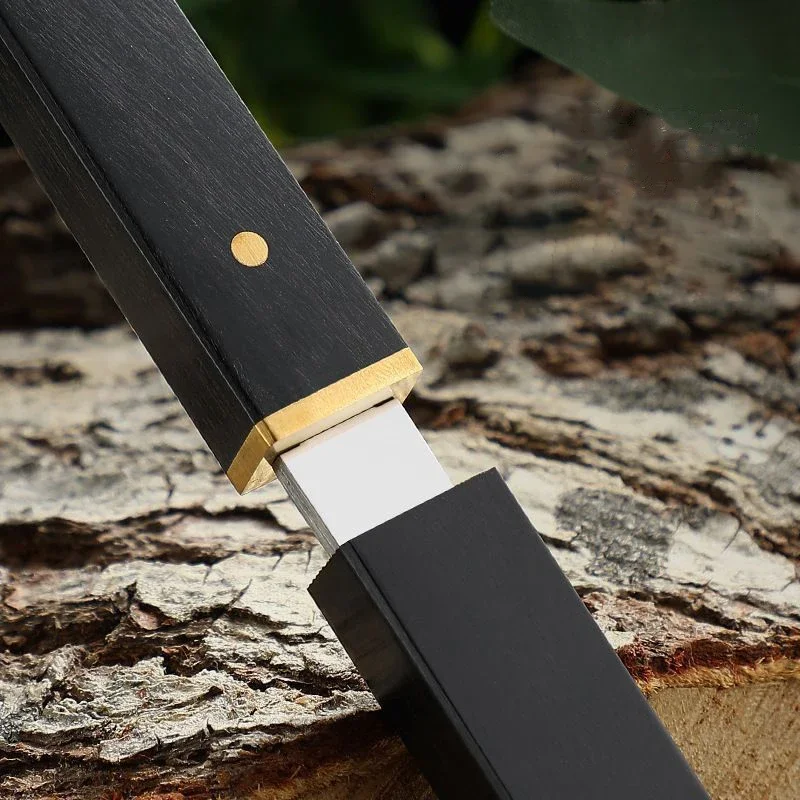 m390 straight knife, portable outdoor camping knife, household stainless steel high hardness apple cutting, open express