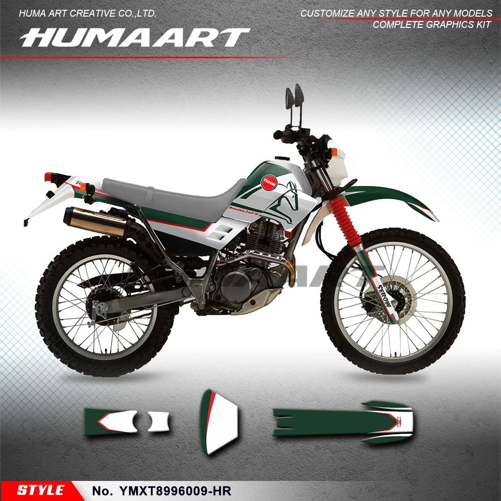 HUMAART Graphics Kit Wrap Design for Yamaha XT225 XT 225 Serow 1989 1990 1991 1992 1993 1994 1995 1996 Parts, YMXT8996009-HR