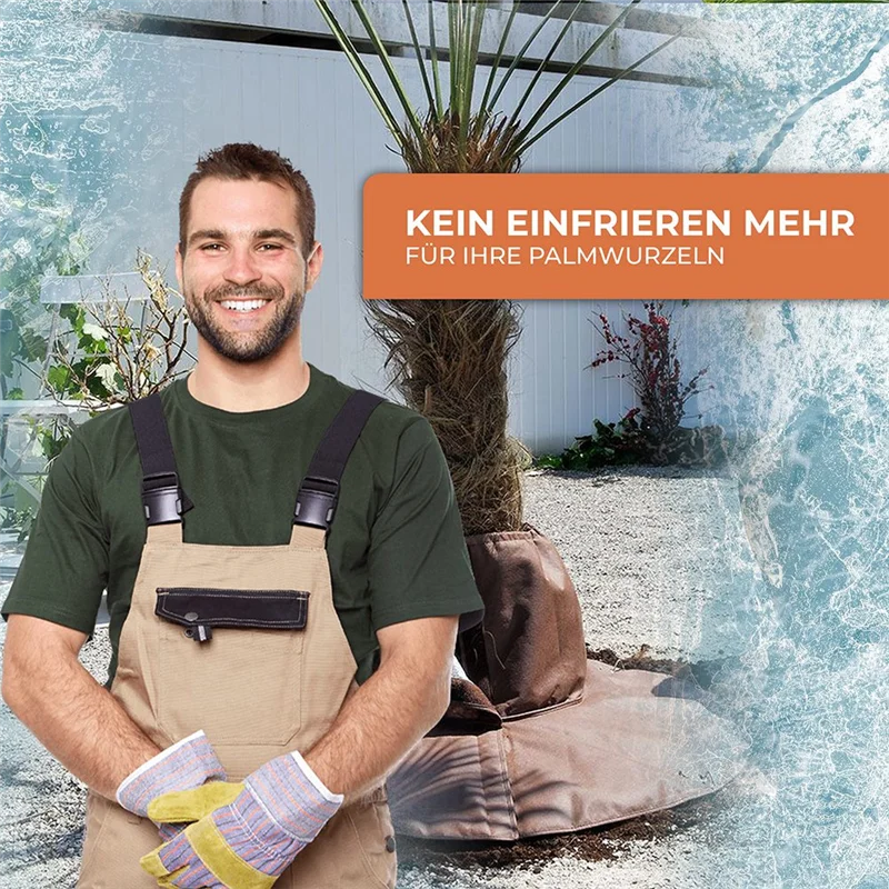 LICE-Winter Palm Tree Root Protector, Brown, Winter Constant Temperature Protection Bag Landscape Tree Root Thermal Cover Durabl