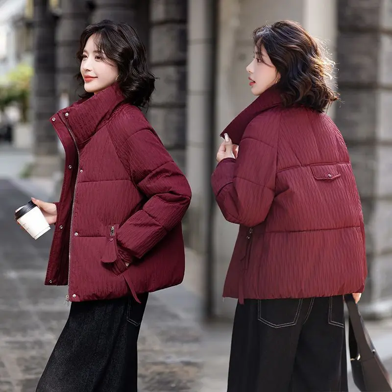 

Корейская высококачественная куртка на хлопковой подкладке, женские парки, новинка зимы 2025, женское теплое хлопковое пальто, модная верхняя одежда, трендовая верхняя одежда, топ