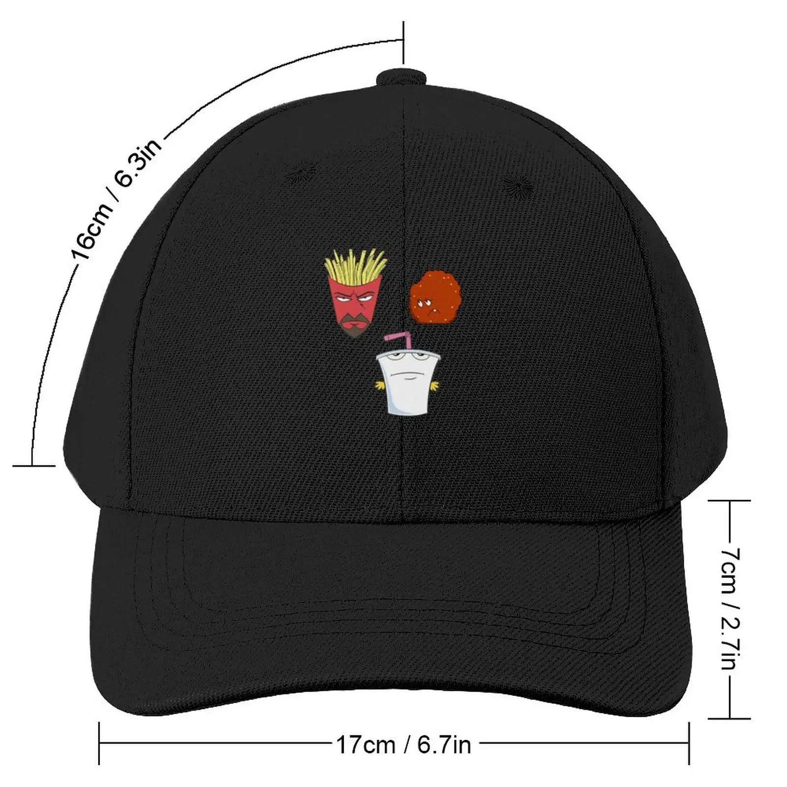 Aqua Teen Hunger Force Frylock, Meatwad, Master shake character decal print Baseball Cap Designer Hat Women Caps Men's