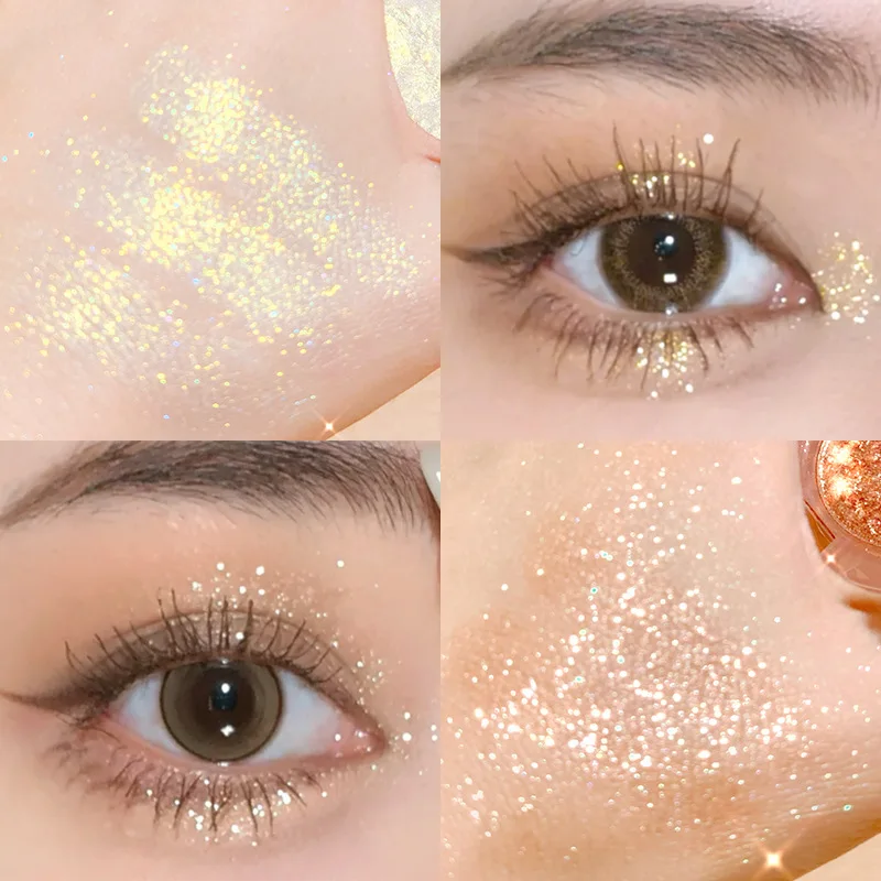 

Single Eyeshadow Pearl Shimmer Beginner Friendly Non Creasing 12H Wear Pressed Pigment Easy To Wear Makeup Look Beauty