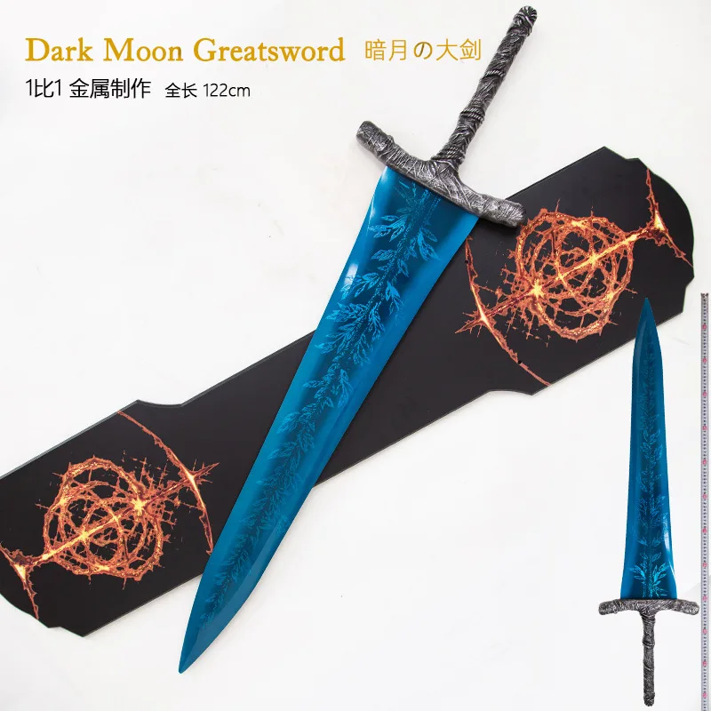 Кольцо старика, меч «Темная луна», 1–1, металлическое кольцо Elden Ring, модель игрового товаров Рани, жена, безbladed