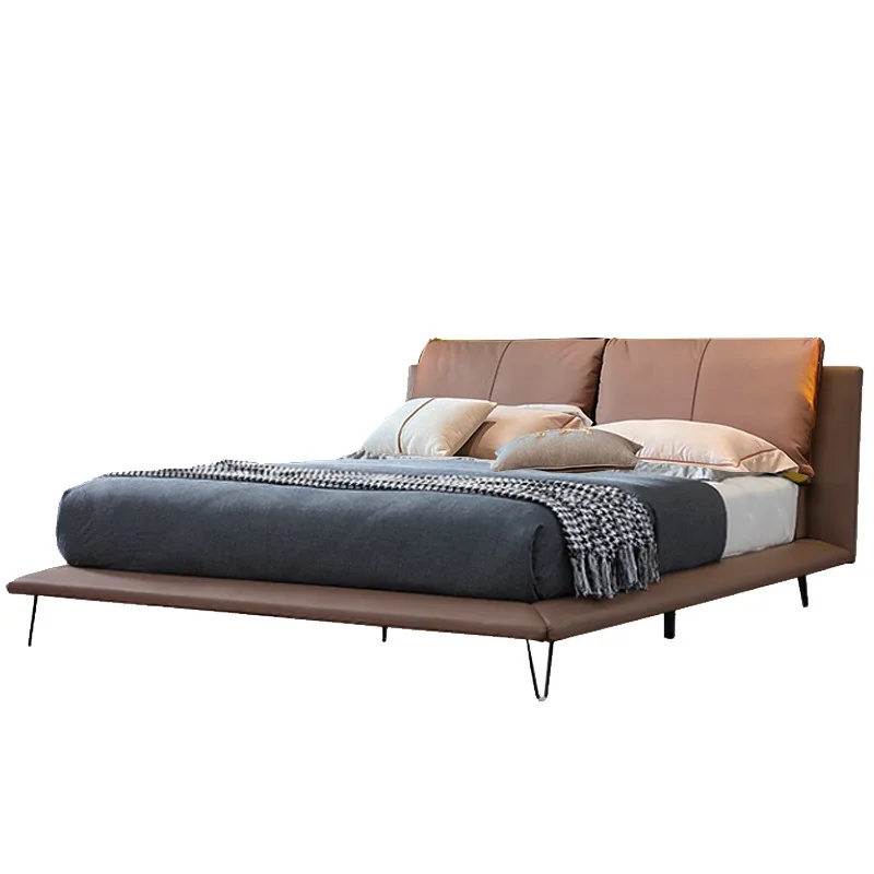 

Italian, minimalist, leather bed, modern, minimalist, master bedroom, Nordic, light luxury Internet celebrity