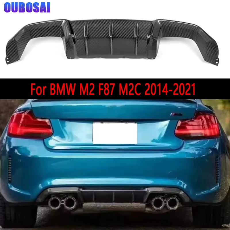 

For BMW M2 F87 M2C 2014-2021 Carbon Fiber Diffuser Car Rear Bumper Diffuser Rear Splitters Spoiler Back lip body kit