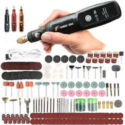 Mini Handheld Drill Mini Electric Drill Rotary Tool USB Wireless Woodworking Engraving Pen Dremel Tools For Jewelry Metal Glass