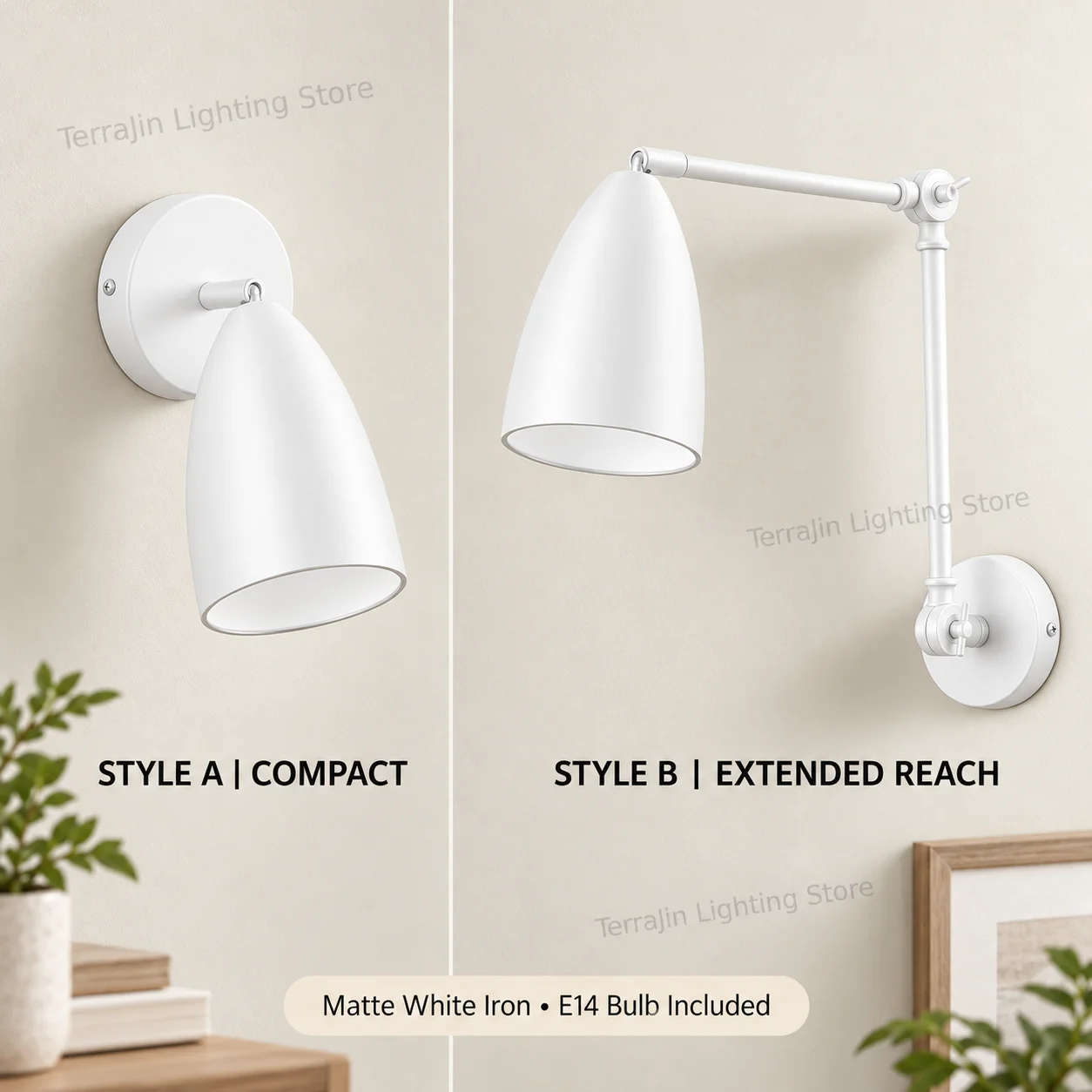 Modern Minimalist Vintage Industrial Swing Arm Wall Lamp, Adjustable Telescopic Rotatable Reading Wall Light for Bedroom Study