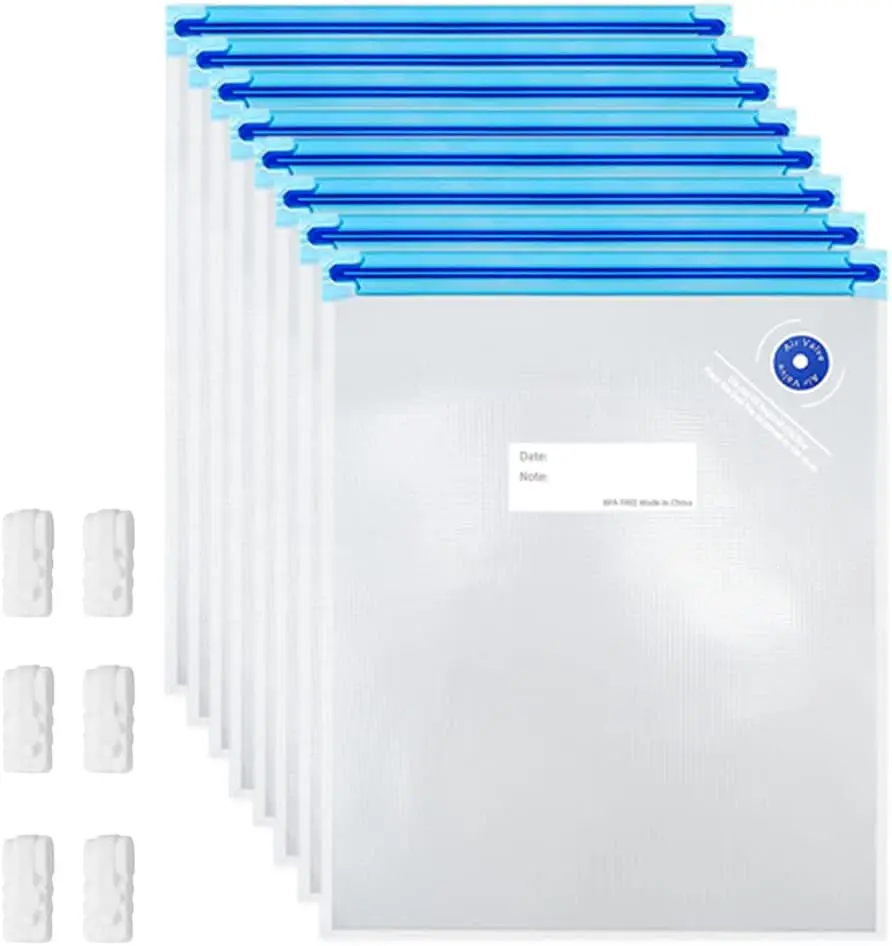 

Sous Vide Bags -30pack Large Size 10.2x13.4in/ 26x34cm Food Vacuum Storage Bags, Reusable Vacuum Zipper for Sous Vide Cooking