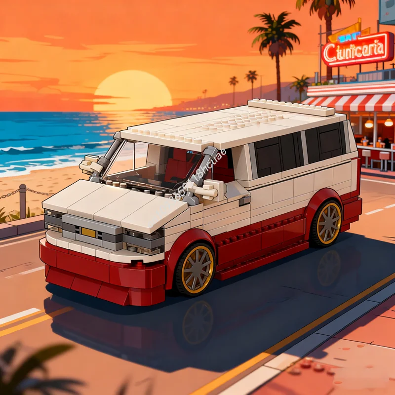 445 قطعة MOC تشيفي أسترو فان وزارة الدفاع مدينة أبطال نموذج بناء هدايا عيد الميلاد كتل اللعب العمارة لتقوم بها بنفسك الإبداعية الطوب الاطفال #1