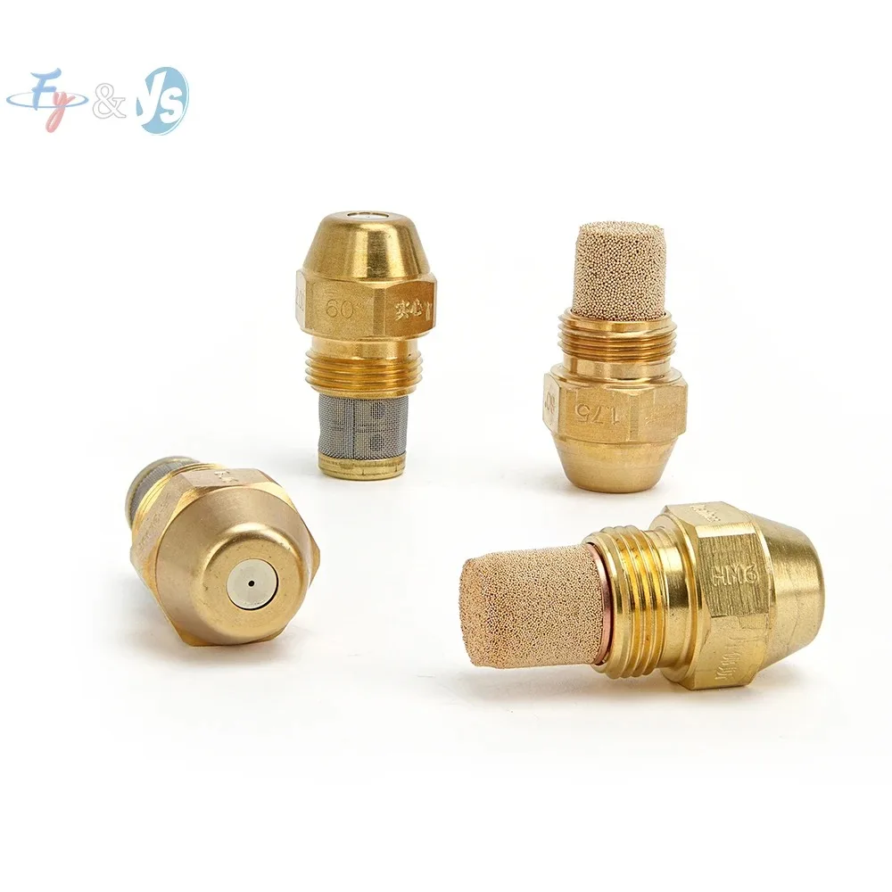 Brass Burner Oil Nozzle 60° Solid Spray Fuel Nozzle 0.3-6.0 USgal/H 9/16