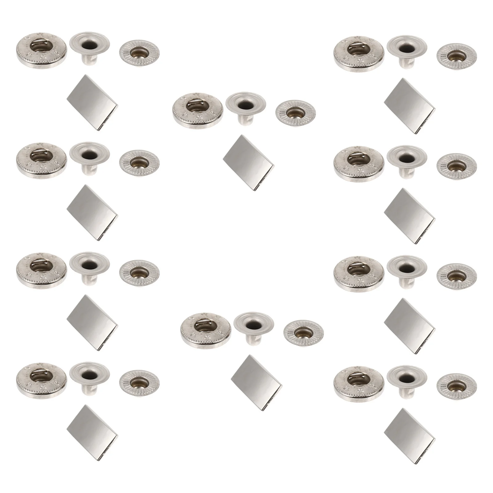

10 set Zinc Alloy Snap Fasteners Invisible Buttons For Coat Jeans Garments Sewing Press Studs Buttons Accessories Craft Tools