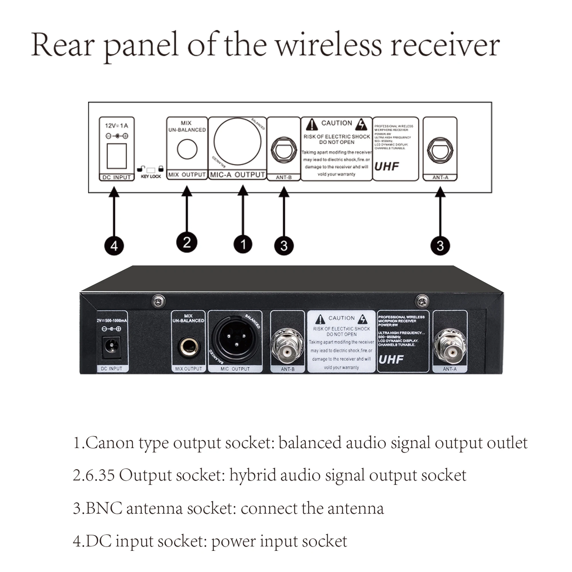 Leicozic 600/500Mhz Wireless Mic True Diversity Microphone