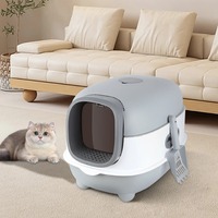 Cat Litter Box, Dome Structure Closed Cat Litter Box, Cat Toilet with Shovel, with Litter Scoop, 40*39*56cm  Pet Supplies