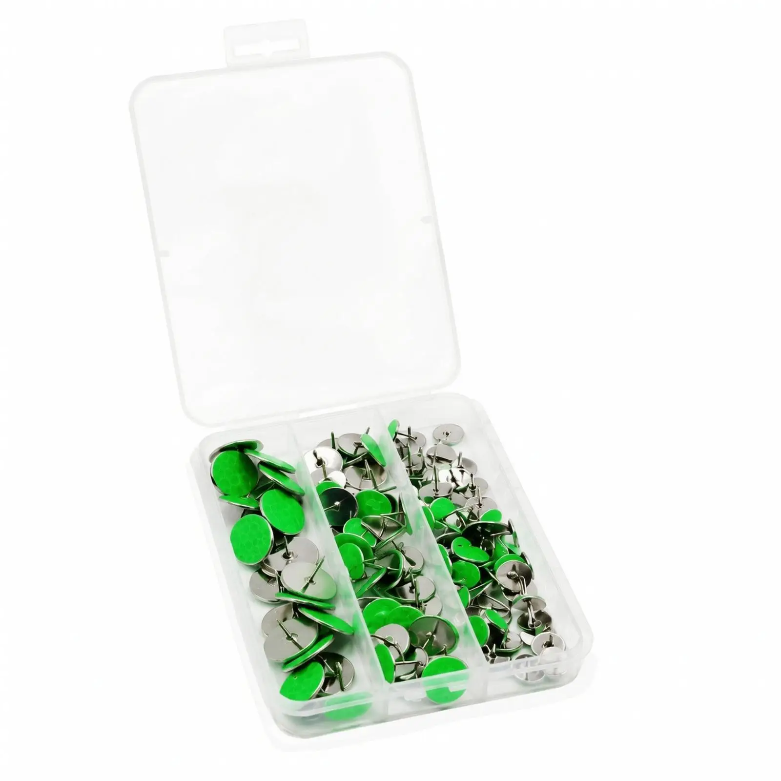 120 Pieces Flat-Head Push Pins Honeycomb-Textured Push Pins with Organizer Case Reflective Thumb Tacks Sharp Pushpins Clear