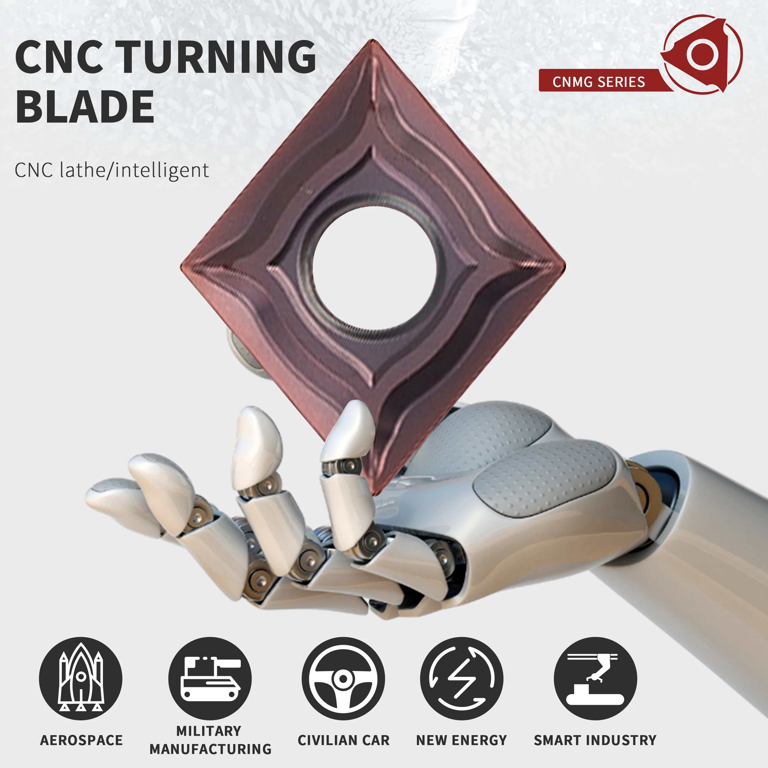 10pcs CNMG120404-EF CNMG120408-EF YBG205 Carbide Insert CNC Metal Lathe Tools Turning Blades Used For Stainless Steel Processing