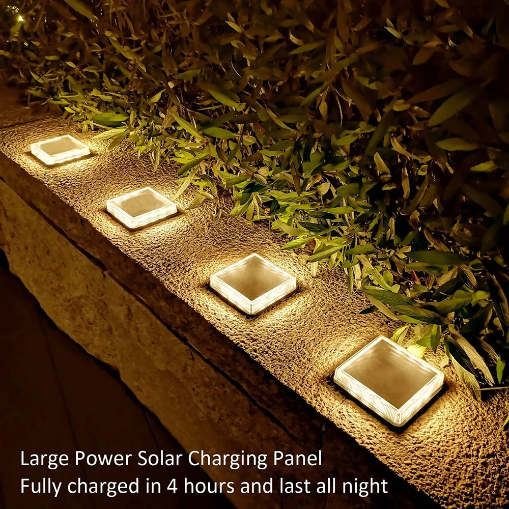 Solar Lights Outdoor Garden Light Big Solar Panel Deck Lights Solar Step Lights Camping Light Solar Lighting Solar Pathway Lamps