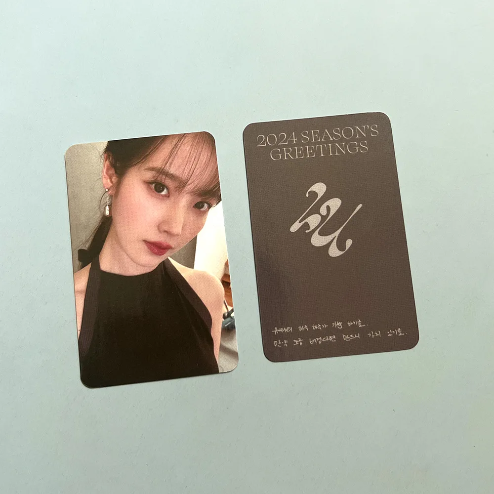 4 Pz/set Idol IU Lomo Carte 2024 Season's Greeting Photocards HD Stampa Carte Fotografiche Ragazza Lee Ji En Ventole Collezione Regali