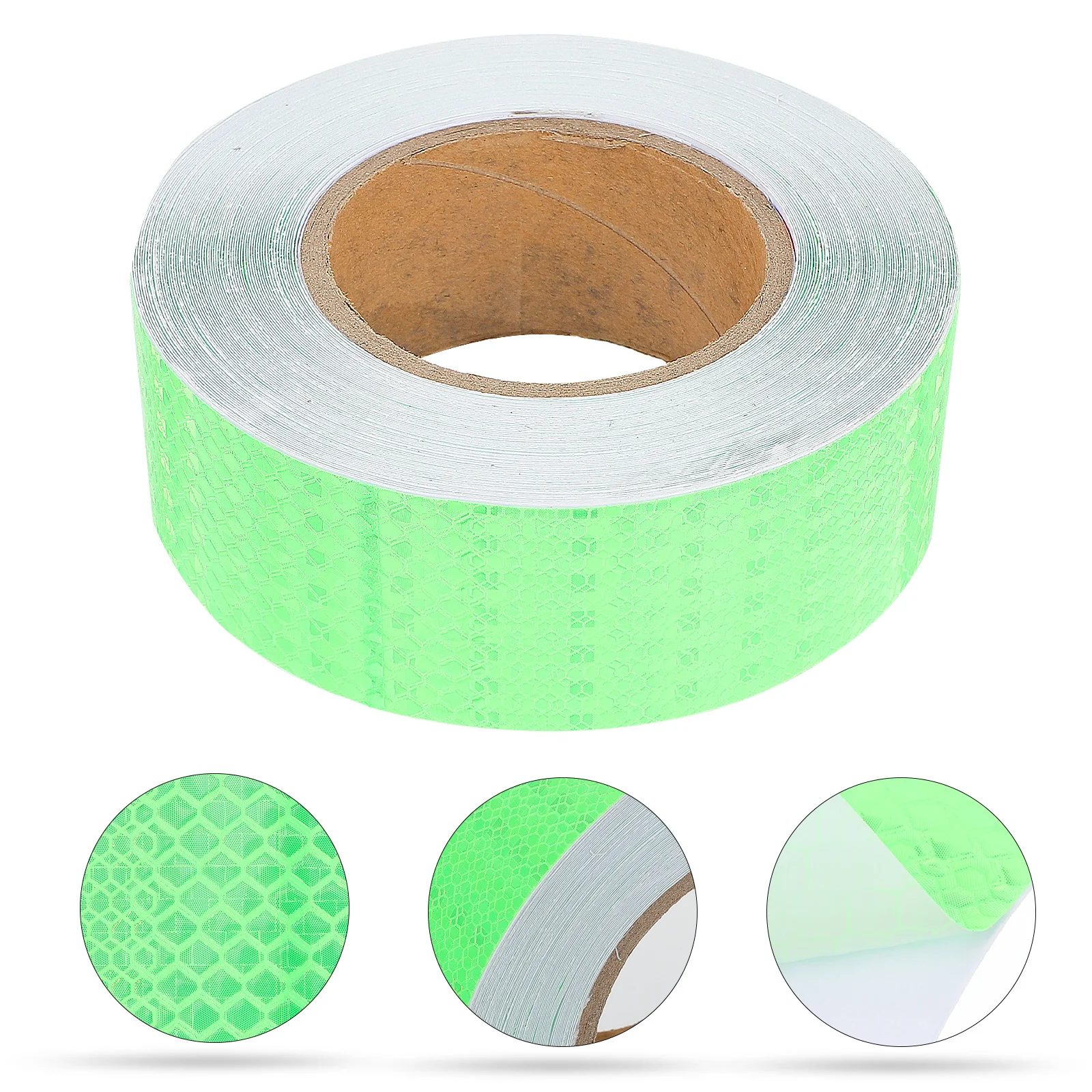 Solid Color Reflective Safety Warning Tape Highly Visible Hexagonal Honeycomb Pattern Weatherproof Adhesive for Vehicles Road