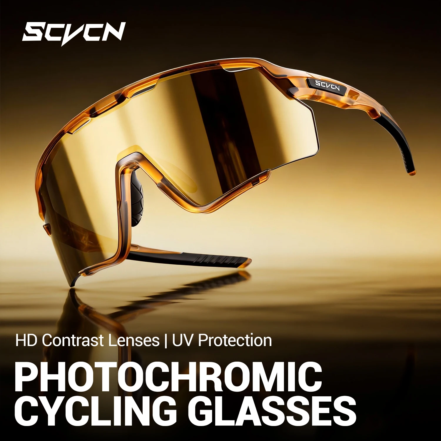 

SCVCN Men UV400 Protection Sports Glasses Sunglasses Women Outdoor Photochromic Cycling Glass MTB Bike Hiking Driving Eyewear