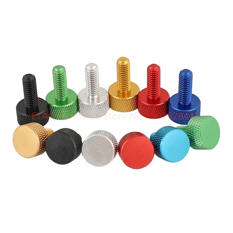 M3-M6 Length 6/8/10/12/16/20mm Colourful Aluminum Knurled Hand Tighten Thumb Screw