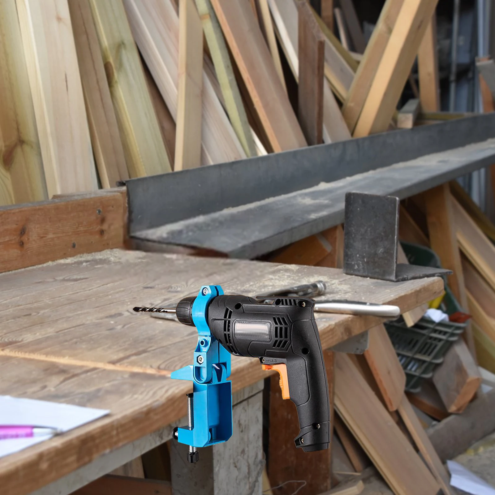 

Adjustable Drill Clamp Woodworking Bench Tool Plastic Workbench Clamps Portable Drill Press Vise Small Bench Vise For Milling